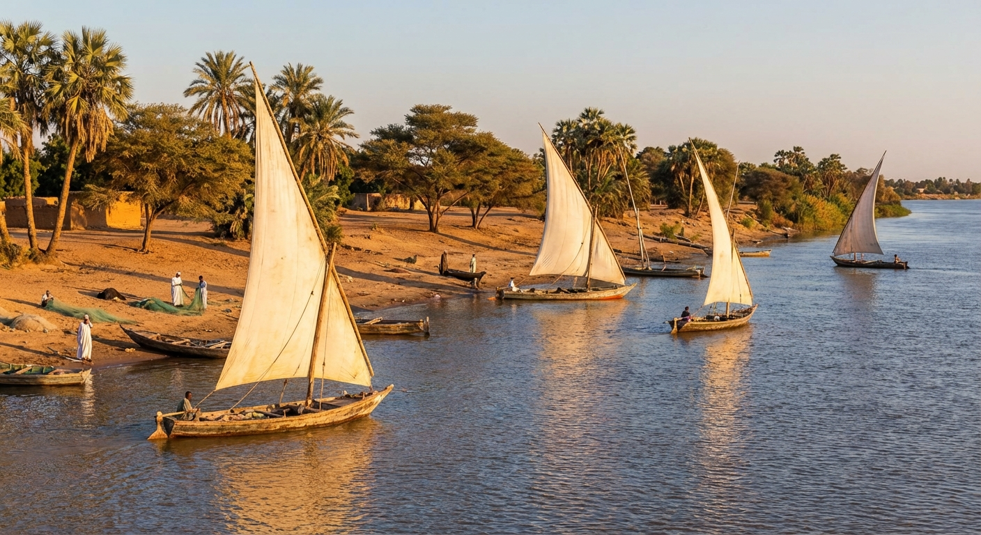 Felucca boats on the Nile